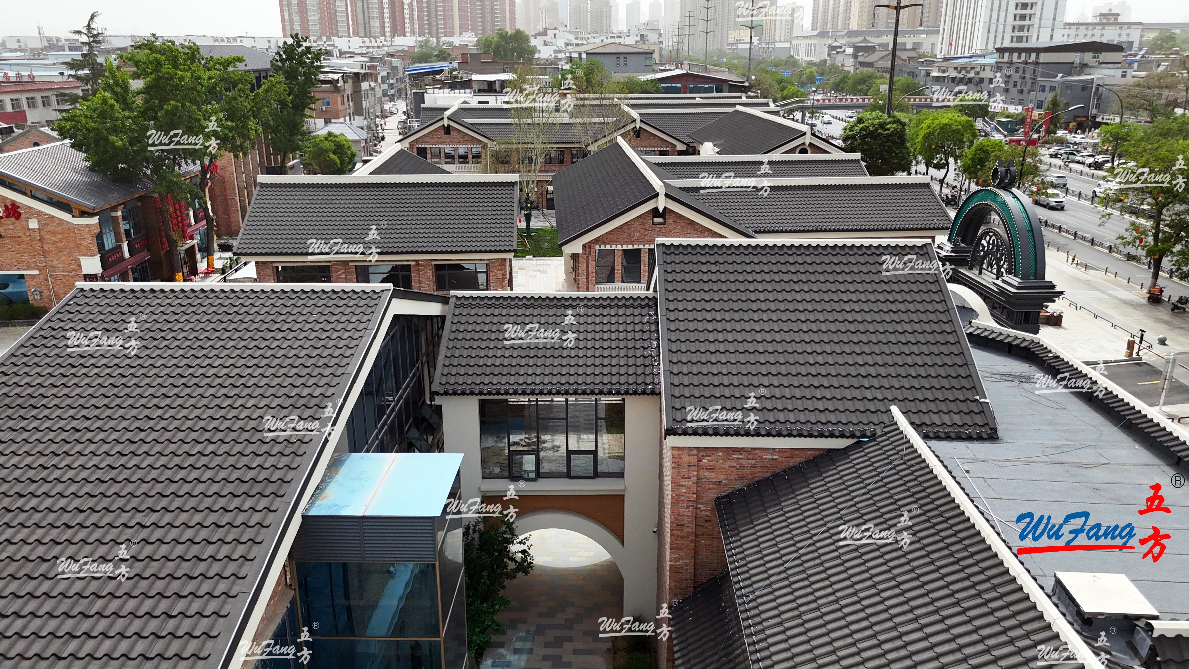 五方彩石金属瓦安装案例
