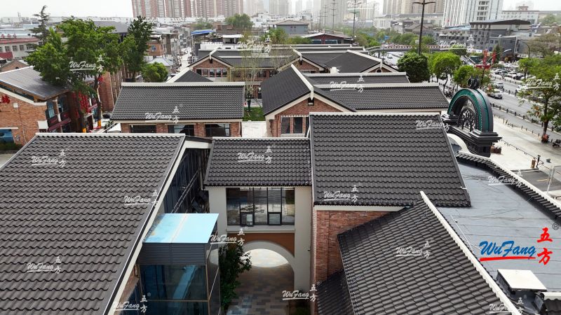 五方彩石金属瓦安装案例